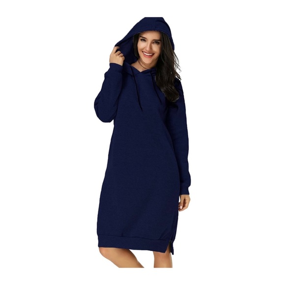 The Sweatshirt/Sweater Dress - Navy - Picture 1 of 4